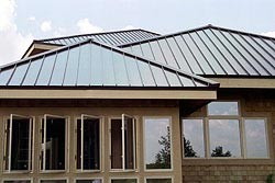 metal roofing and casement windows